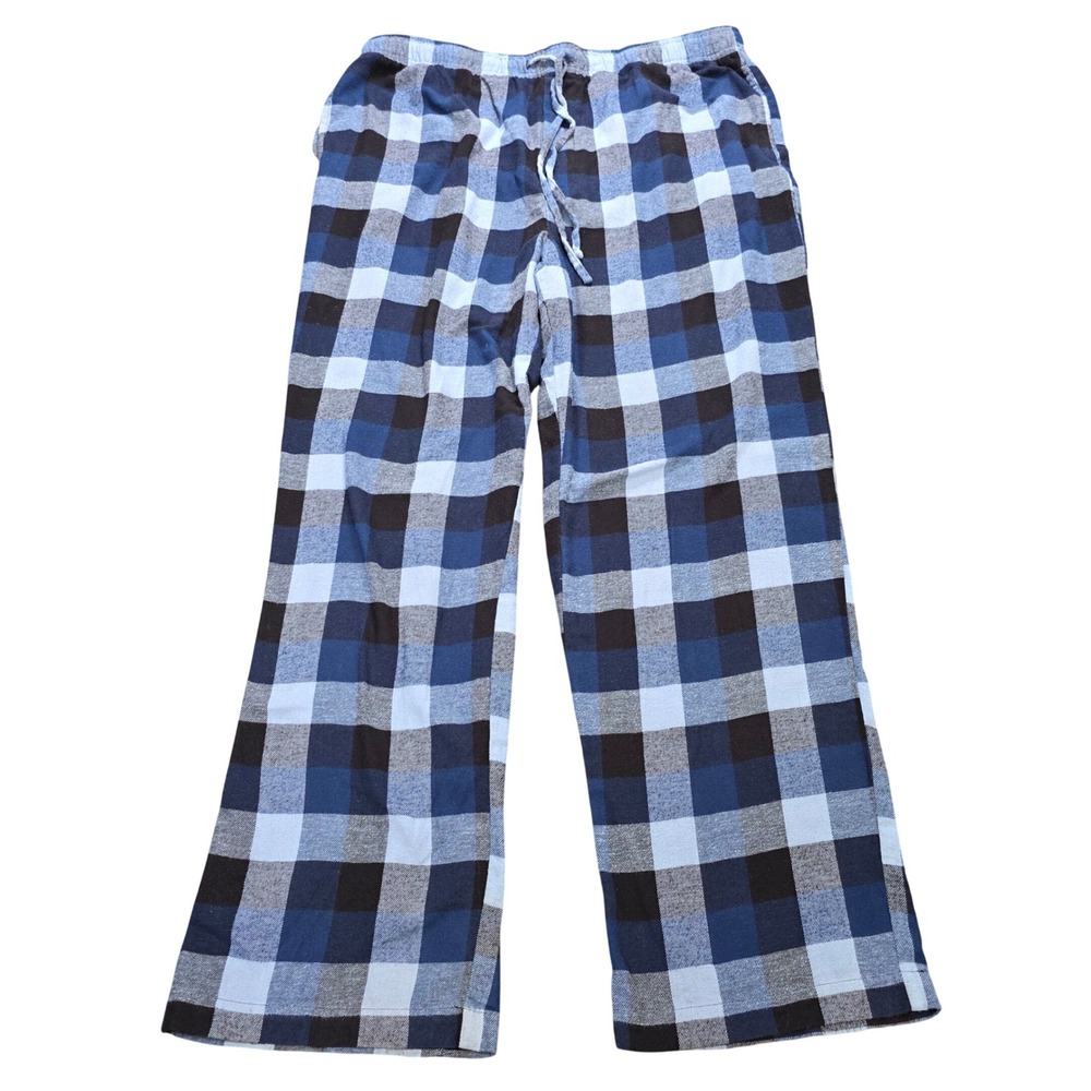Croft & Barrow Buffalo Plaid Pajama Pants Men's Size XL Blue Black Flannel